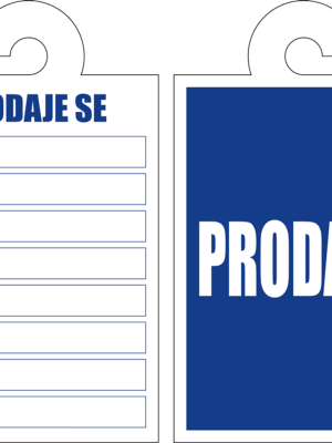 Tipski baner "Prodaje se - Prodato"